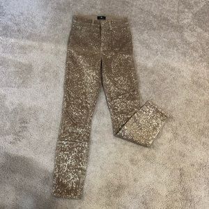 7 for all Mankind gold fleck pants
